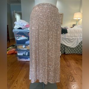 Sequin greylin midi skirt